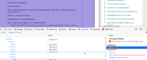 Screenshot showing Firefox accessibility checker