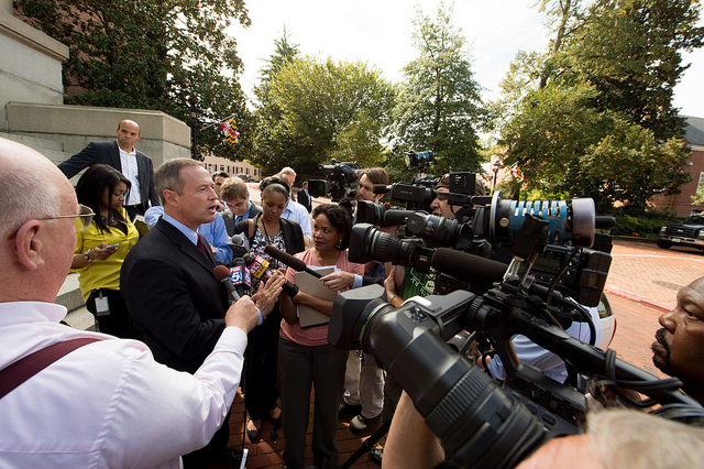 Picture of a press conference in Maryland