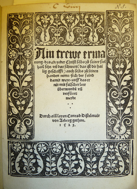 Picture of early European pamphlets