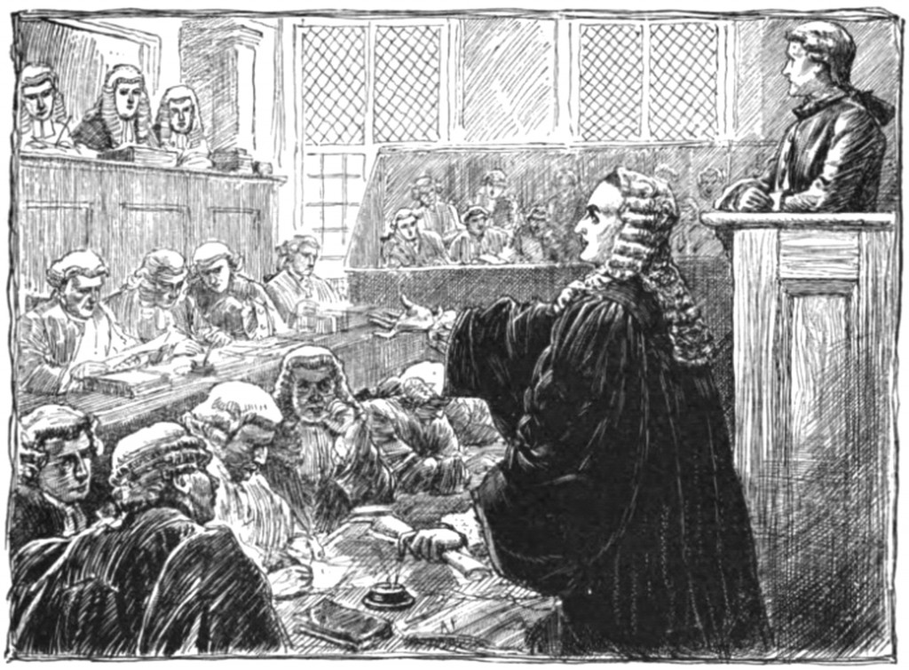Illustration of the John Peter Zenger trial