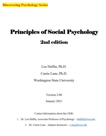 Principles Of Social Psychology – Principles Of Social Psychology