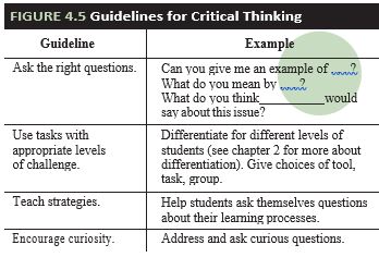 modify the critical thinking task